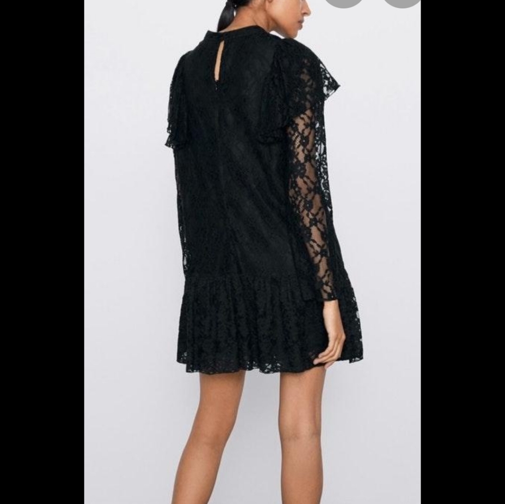 Zara black lace romper
